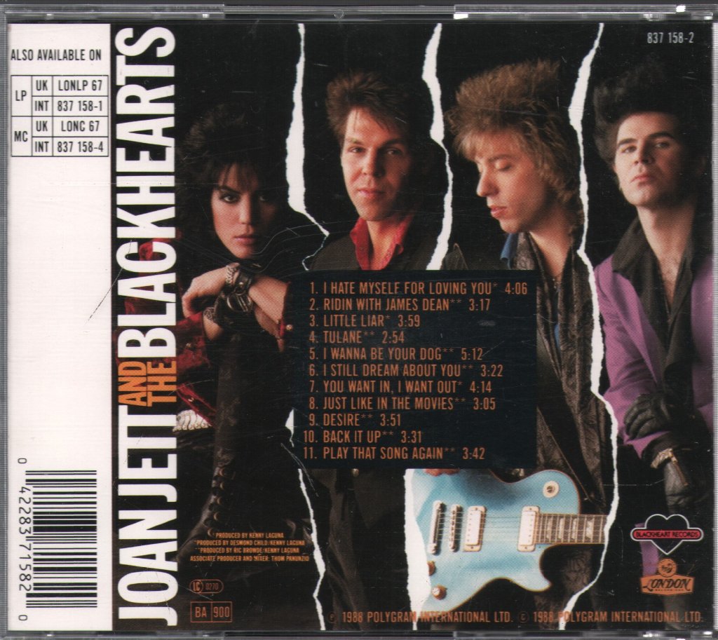 Joan Jett & The Blackhearts - Up Your Alley - Cd