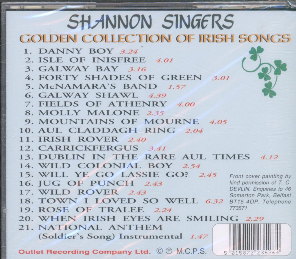 Shannon Singers - Golden Collection Of Irish Songs - Cd