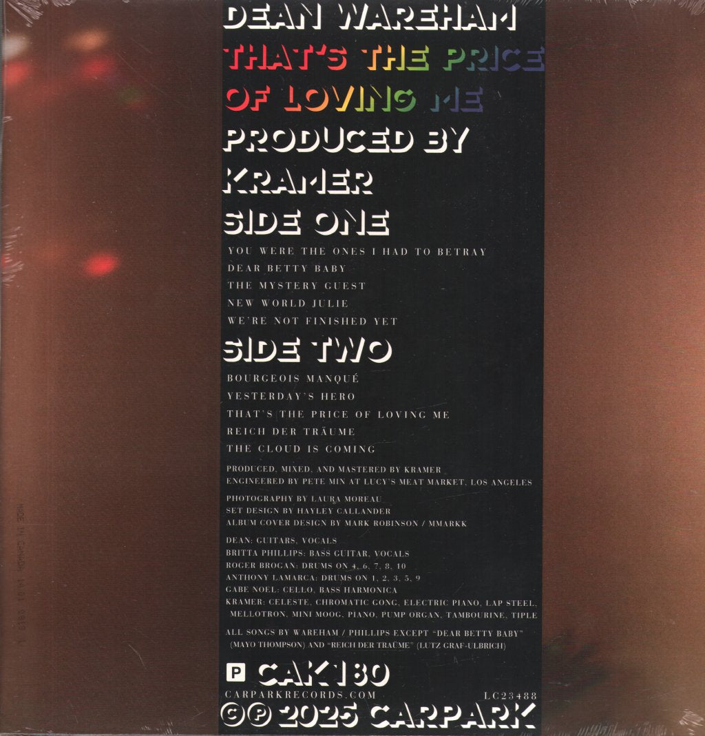 Dean Wareham - That's The Price Of Loving Me - Lp