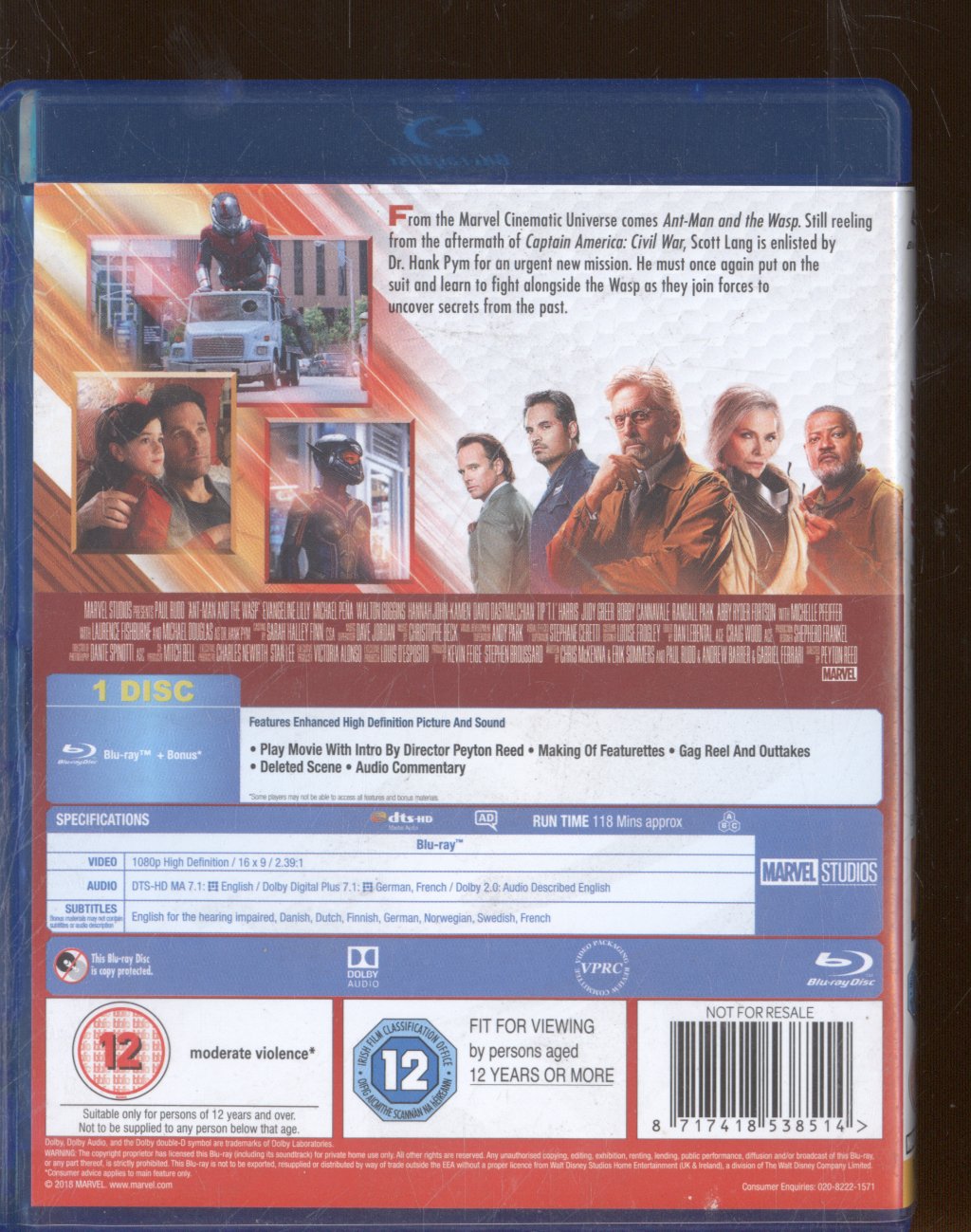 Antman And The Wasp (film) - Antman And The Wasp - Blu-Ray