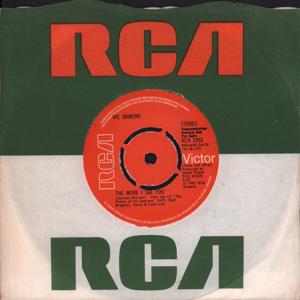 Vic Damone - Time After Time - 7 Inch