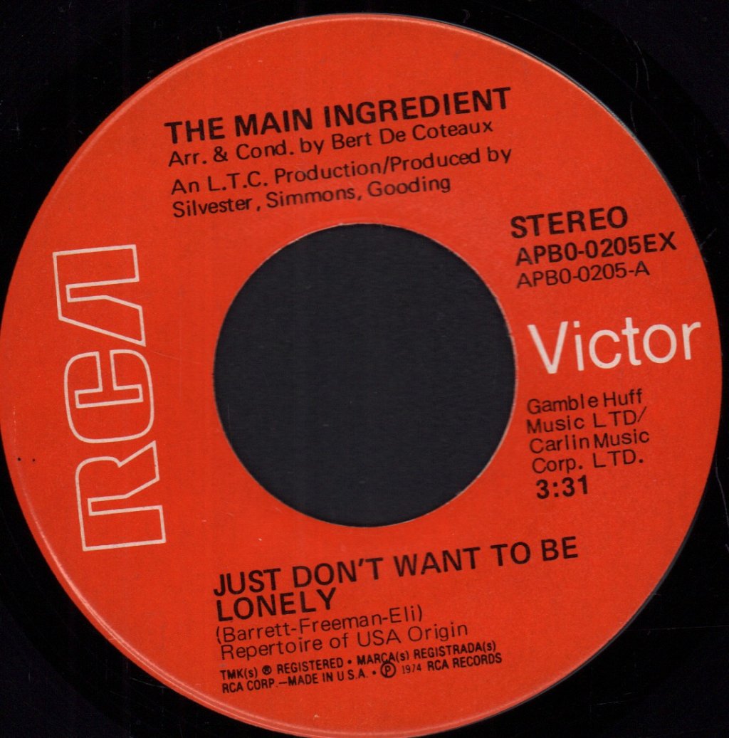 Main Ingredient - Just Dont Want To Be Lonely - 7 Inch