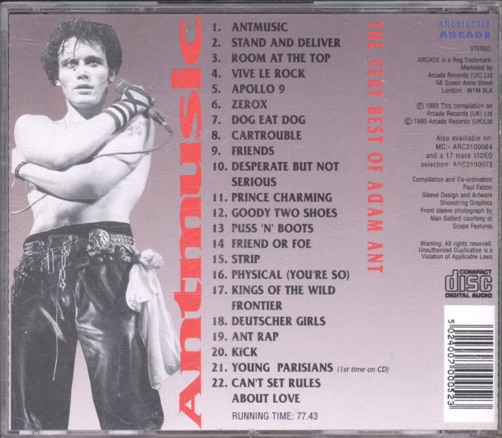 Adam Ant - Antmusic The Very Best Of Adam Ant - Cd