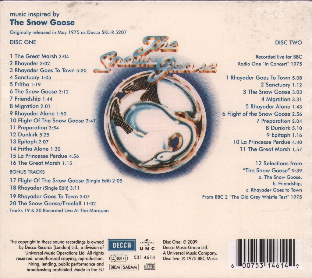 Camel - Snow Goose - Cd Set