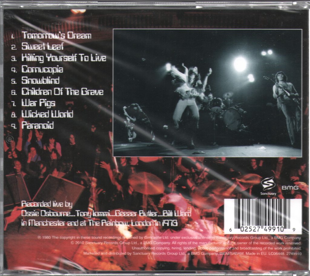 Black Sabbath - Live At Last - Cd