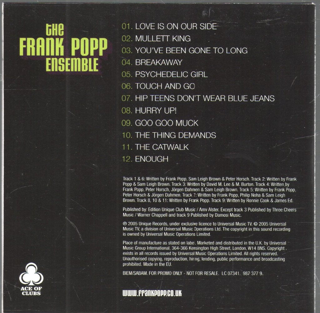 Frank Popp Ensemble - Frank Popp Ensemble - Cd