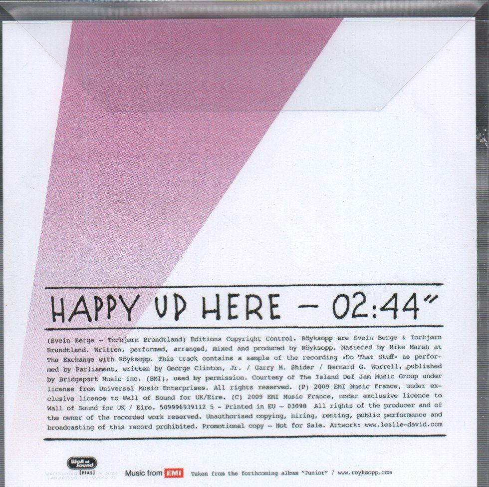 Royksopp - Happy Up Here - Cdr