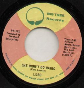 Lobo - She Didn't Do Magic - 7 Inch