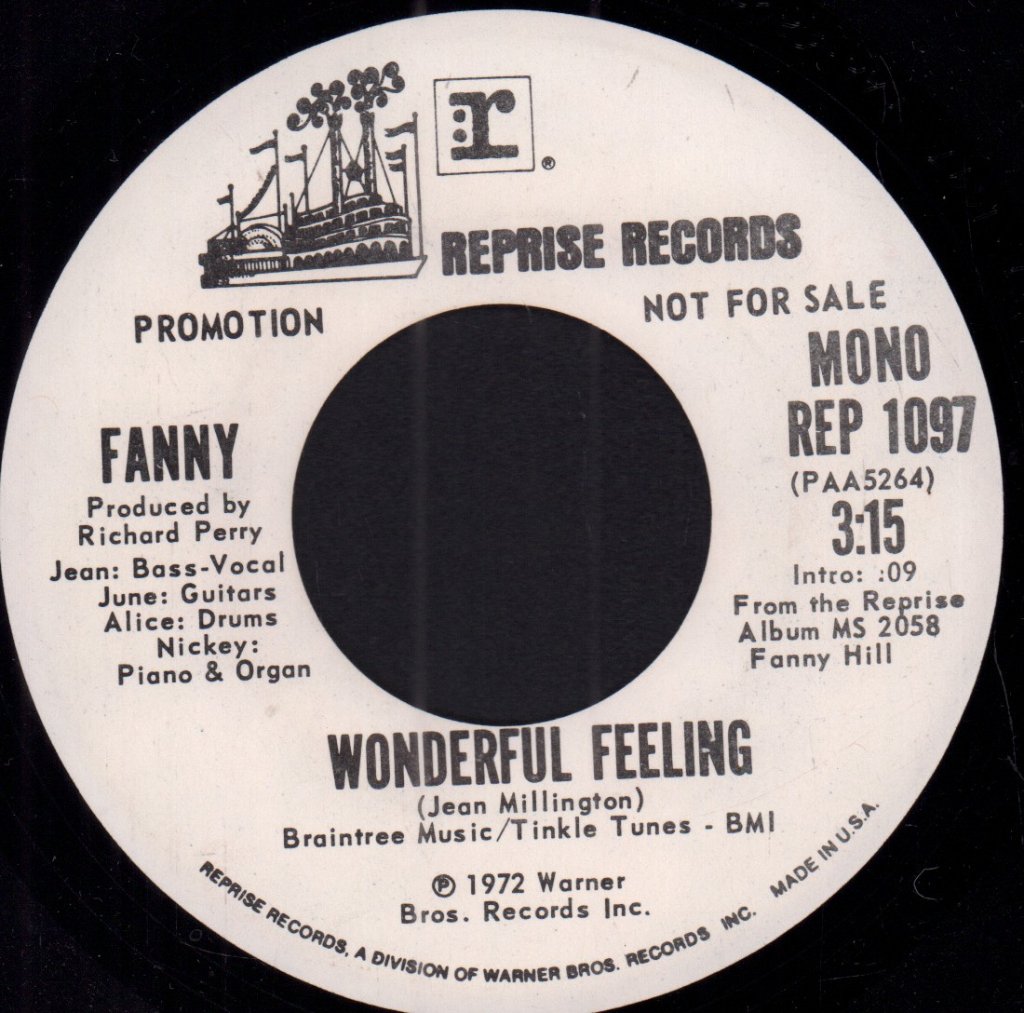 Fanny - Wonderful Feeling - 7 Inch