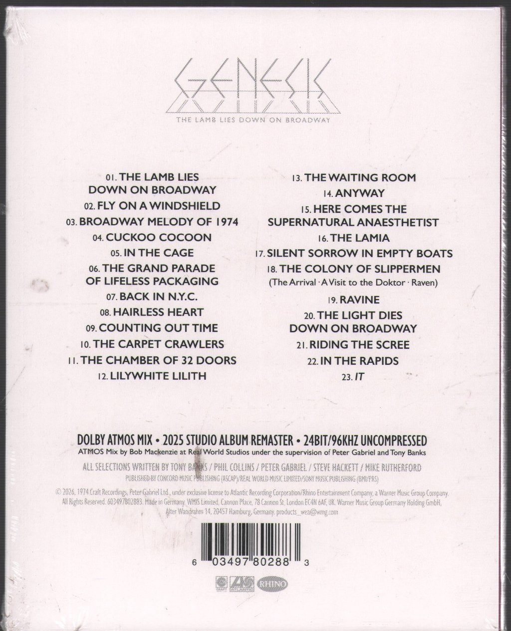 Genesis - Lamb Lies Down On Broadway - Blu-Ray