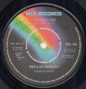 Rikki And The Paramounts - Palisades Park - 7 Inch