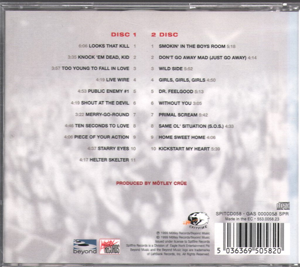 Mötley Crüe - Live: Entertainment Or Death - Double Cd