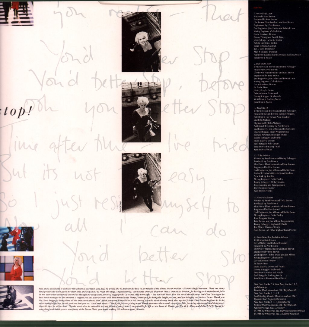 Sam Brown - Stop - Lp