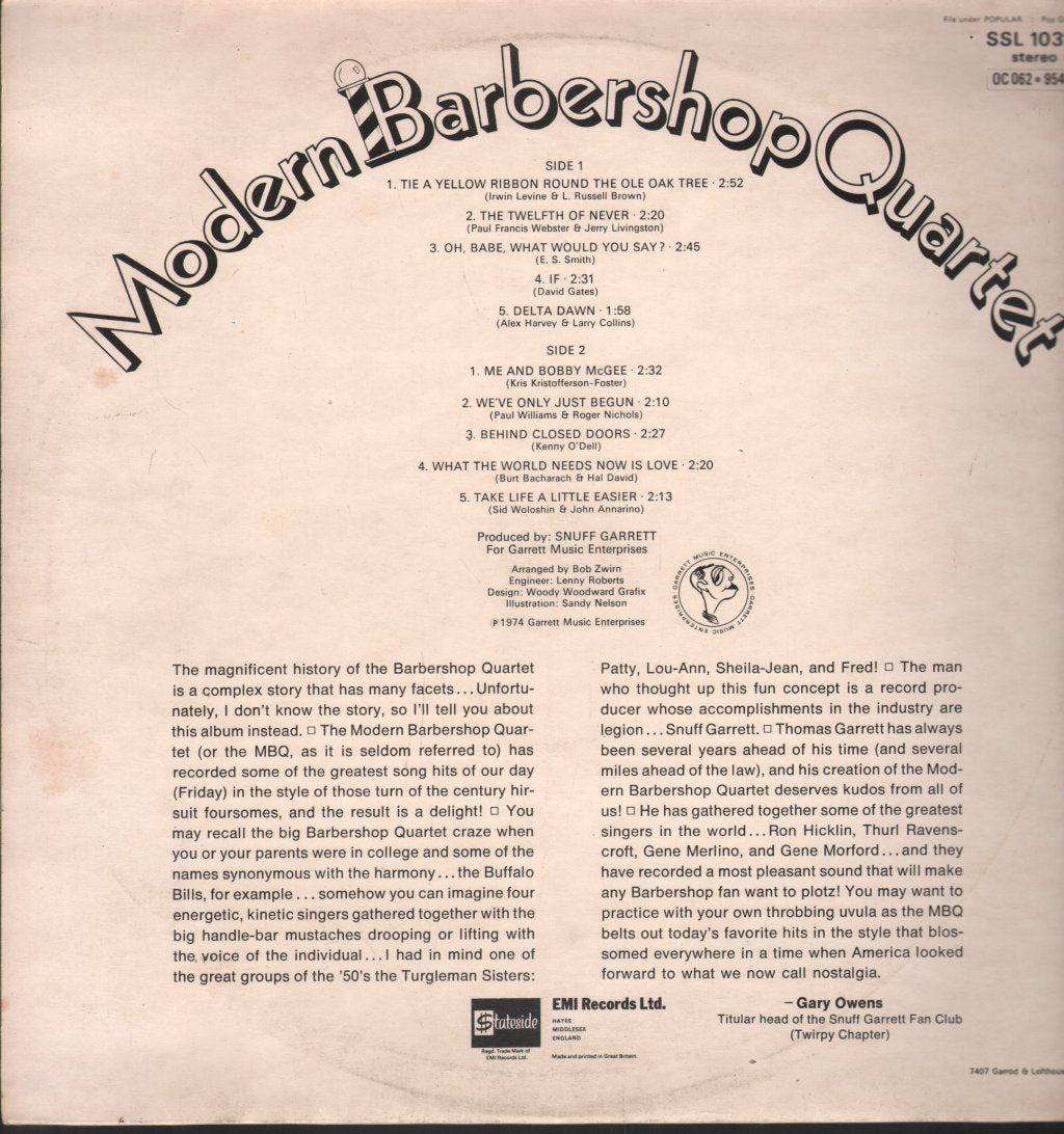 Modern Barbershop Quartet - Modern Barbershop Quartet - Lp