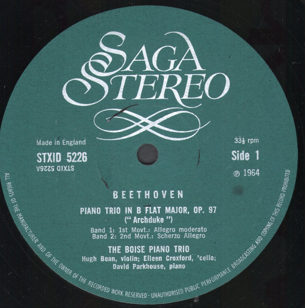 Boise Trio - Beethoven - Piano Trio In B Flat Major, Op.97 "The Archduke" - Lp