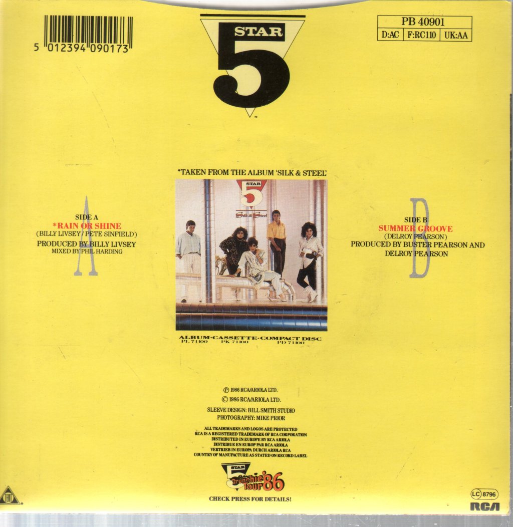 Five Star - Rain Or Shine - 7 Inch