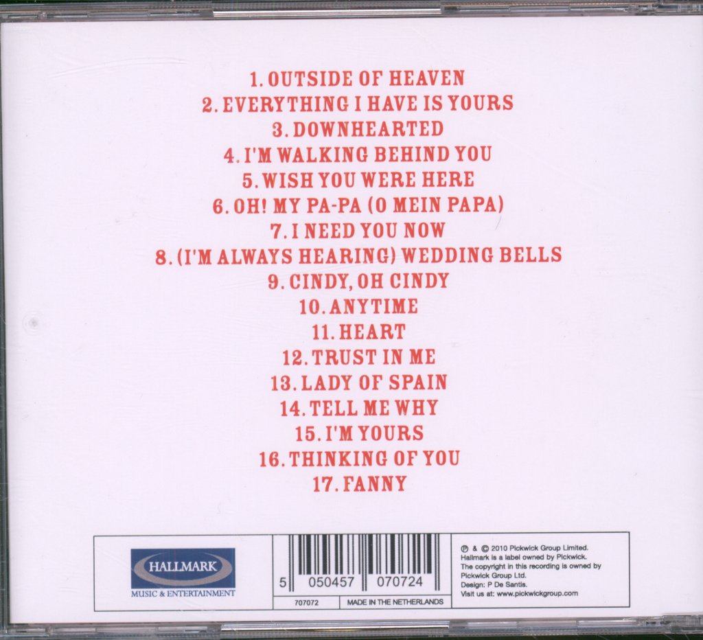 Eddie Fisher - His Greatest Hits - Cd