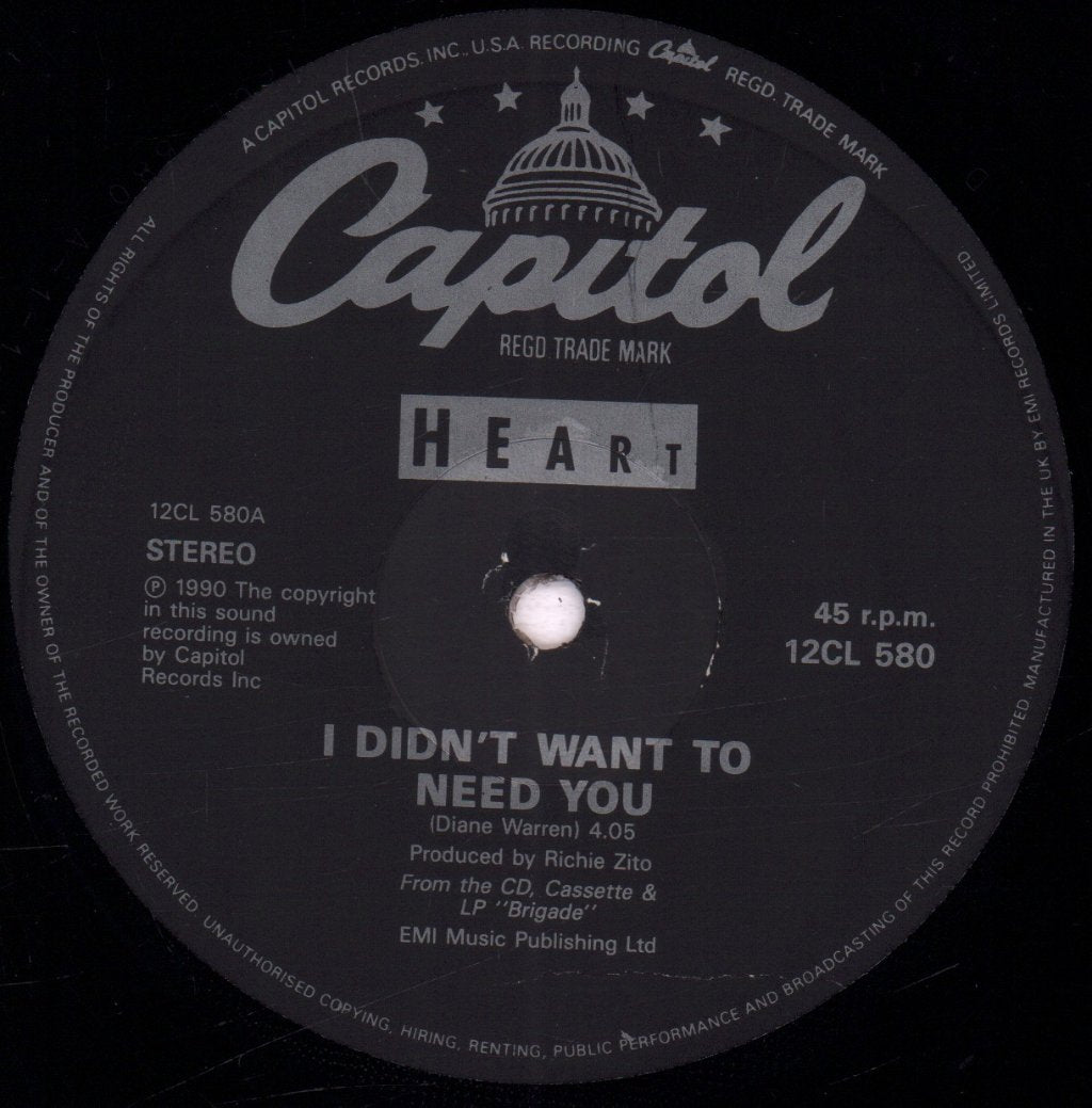 Heart - I Didn't Want To Need You - 12 Inch