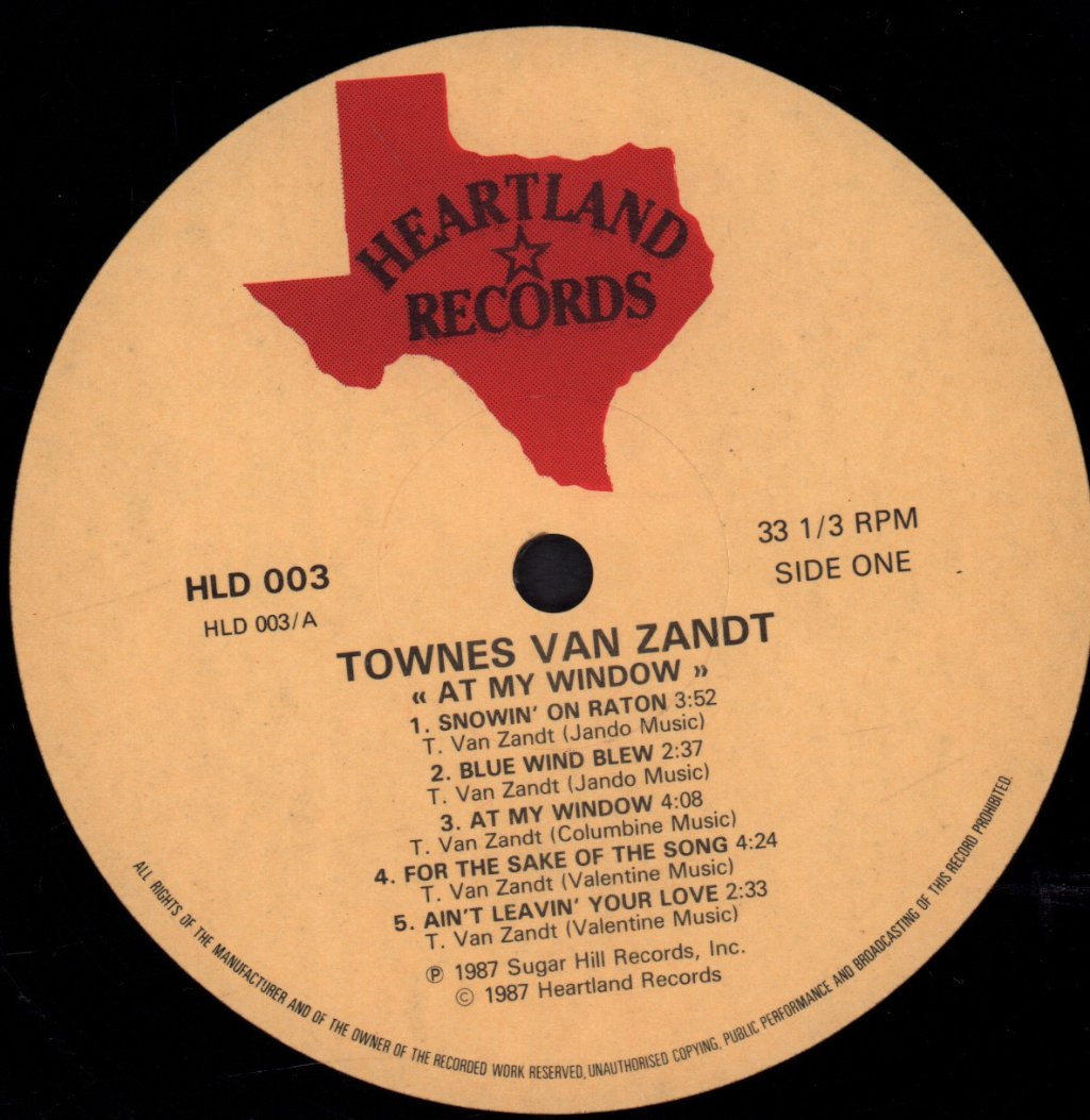 Townes Van Zandt - At My Window - Lp