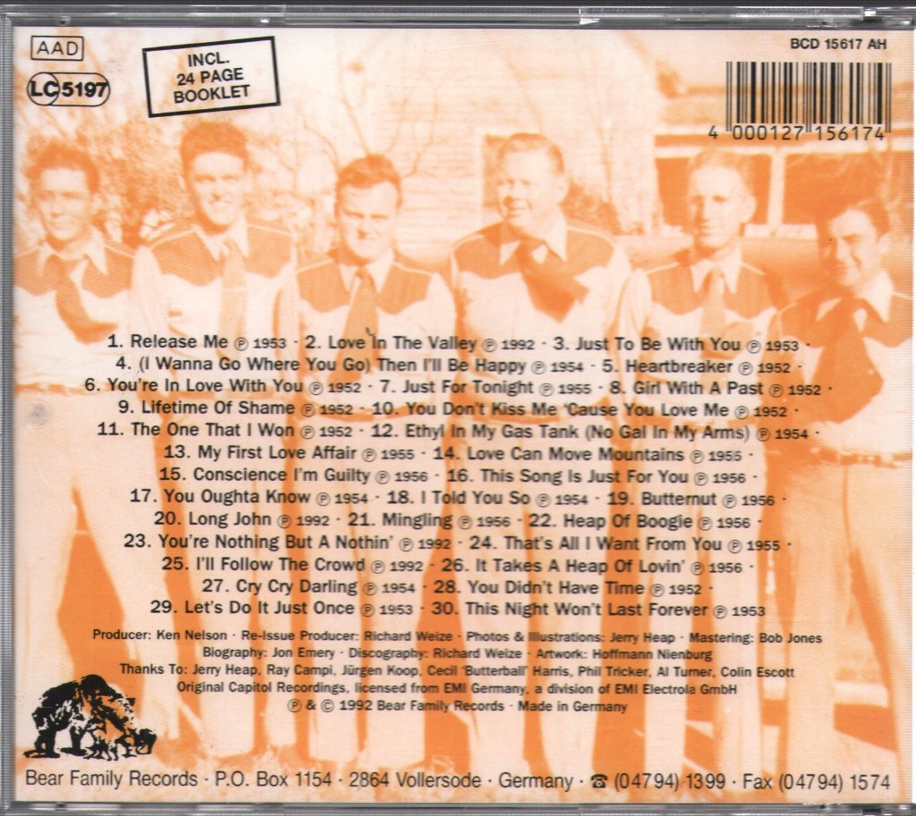 Jimmy Heap And The Melody Masters - Release Me - Cd