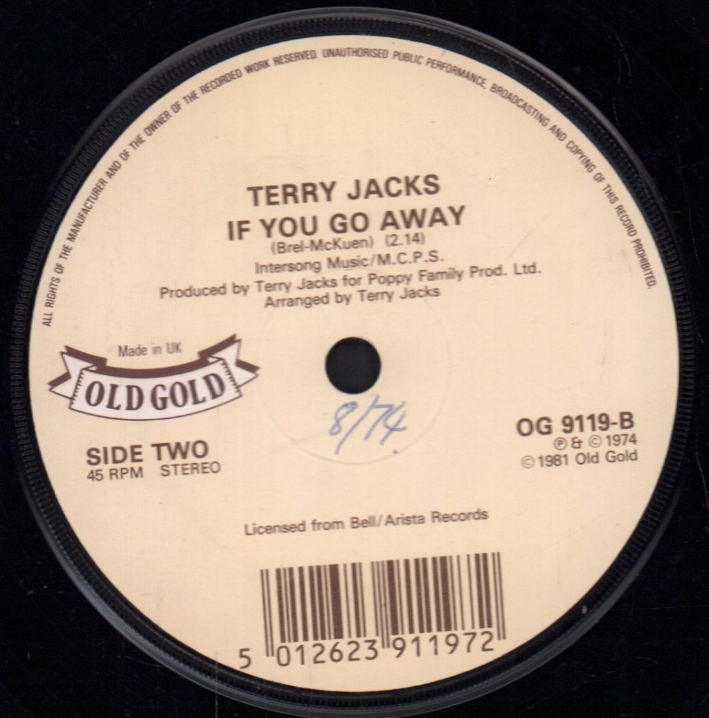 Terry Jacks - Seasons In The Sun - 7 Inch