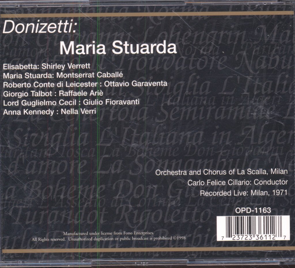 Shirley Verrett, Montserrat Caballé - Donizetti - Maria Stuarda - Cd Set