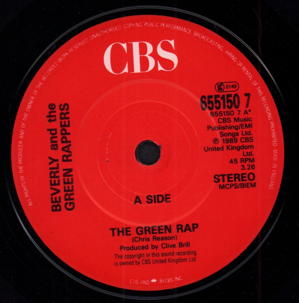 Beverly And The Green Rappers - Green Rap - 7 Inch