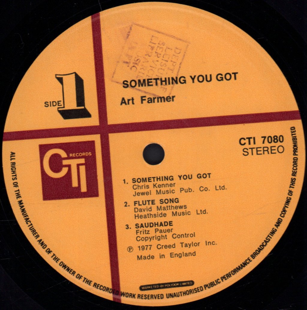art farmer with yusef lateef & david matthews big band - Something You Got - Lp