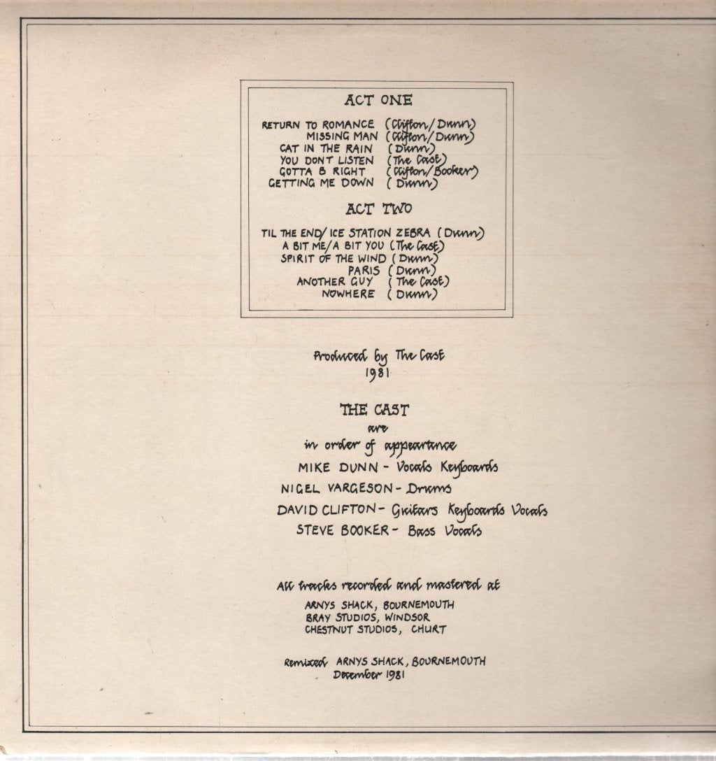 Cast - In Order Of Appearance - Lp
