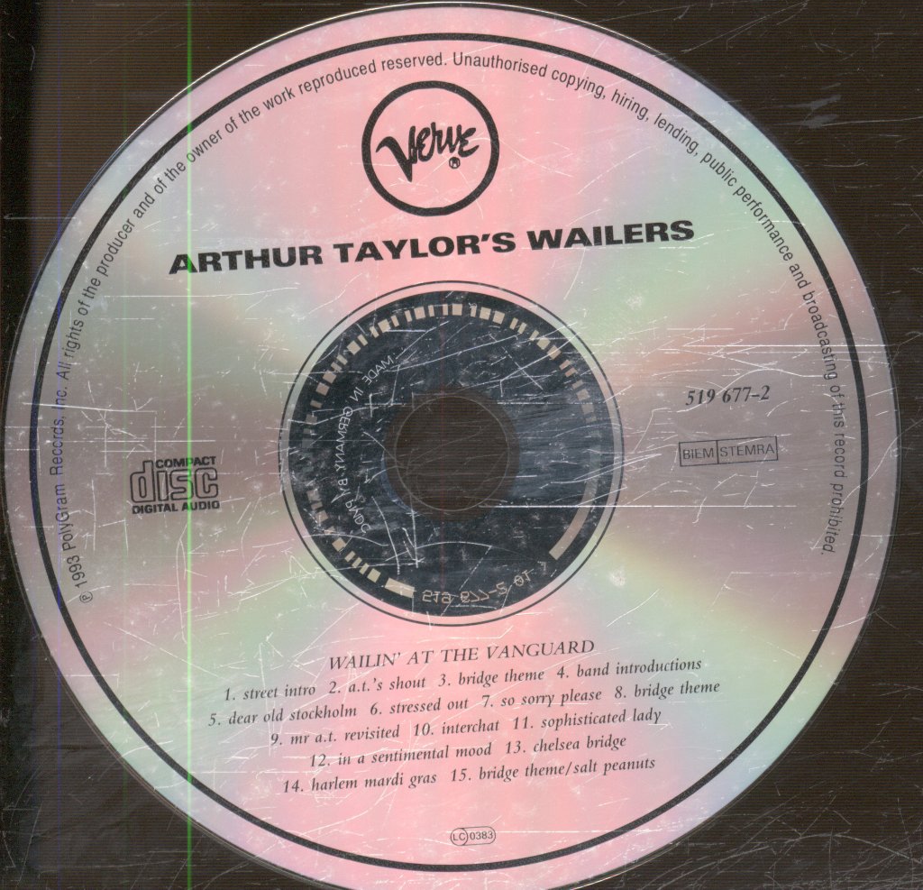 Arthur Taylor's Wailers - Wailin' At The Vanguard - Cd
