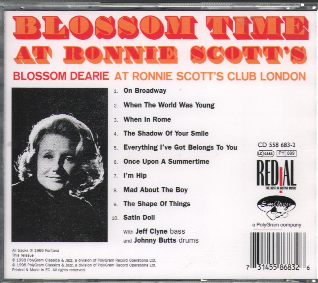 Blossom Dearie - Blossom Time At Ronnie Scott's - Cd