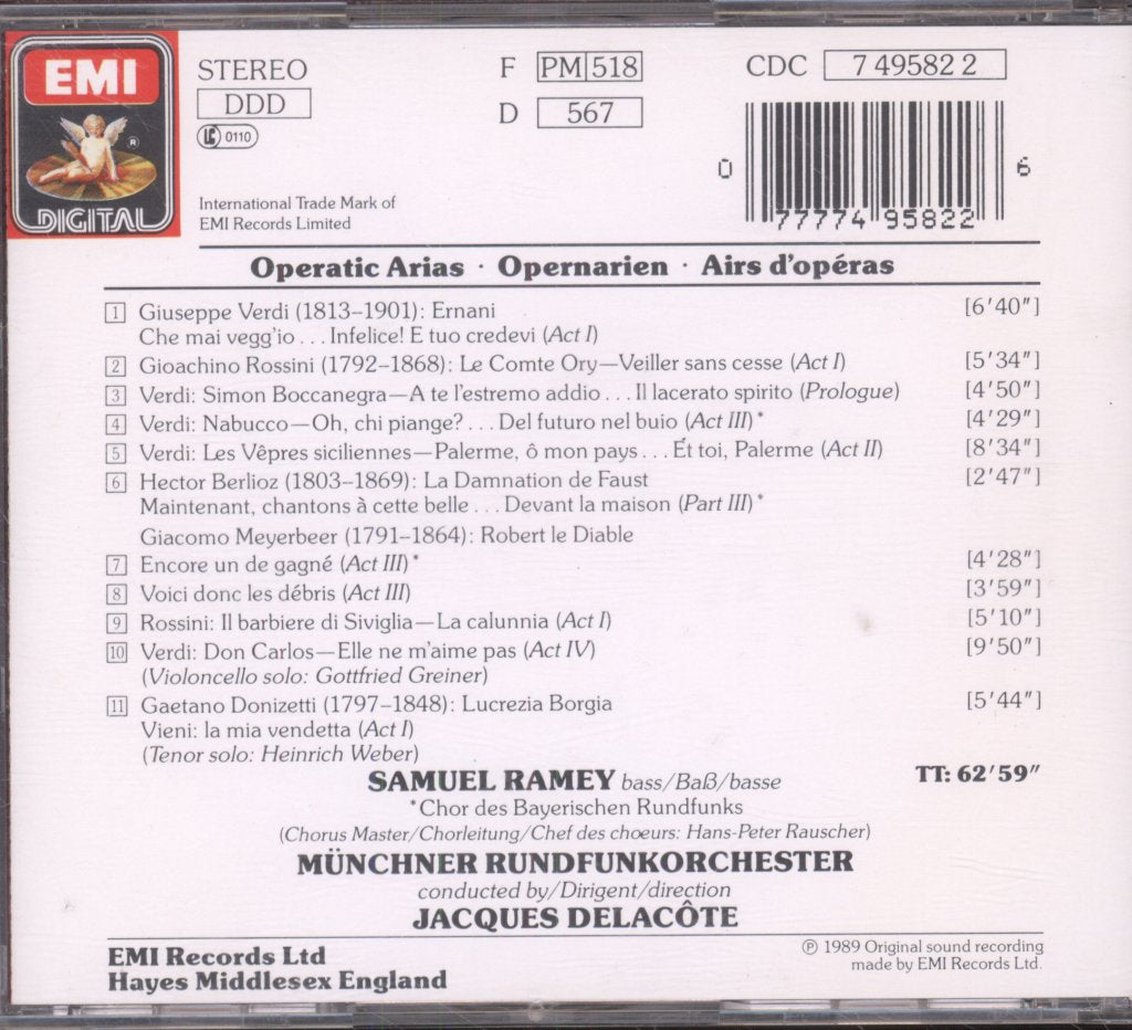 Samuel Ramey, Münchner Rundfunk Orchester - Opera Arias = Opernarien = Airs D'Opéra - Cd