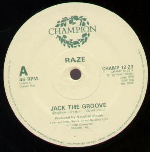 Raze - Jack The Groove - 12 Inch
