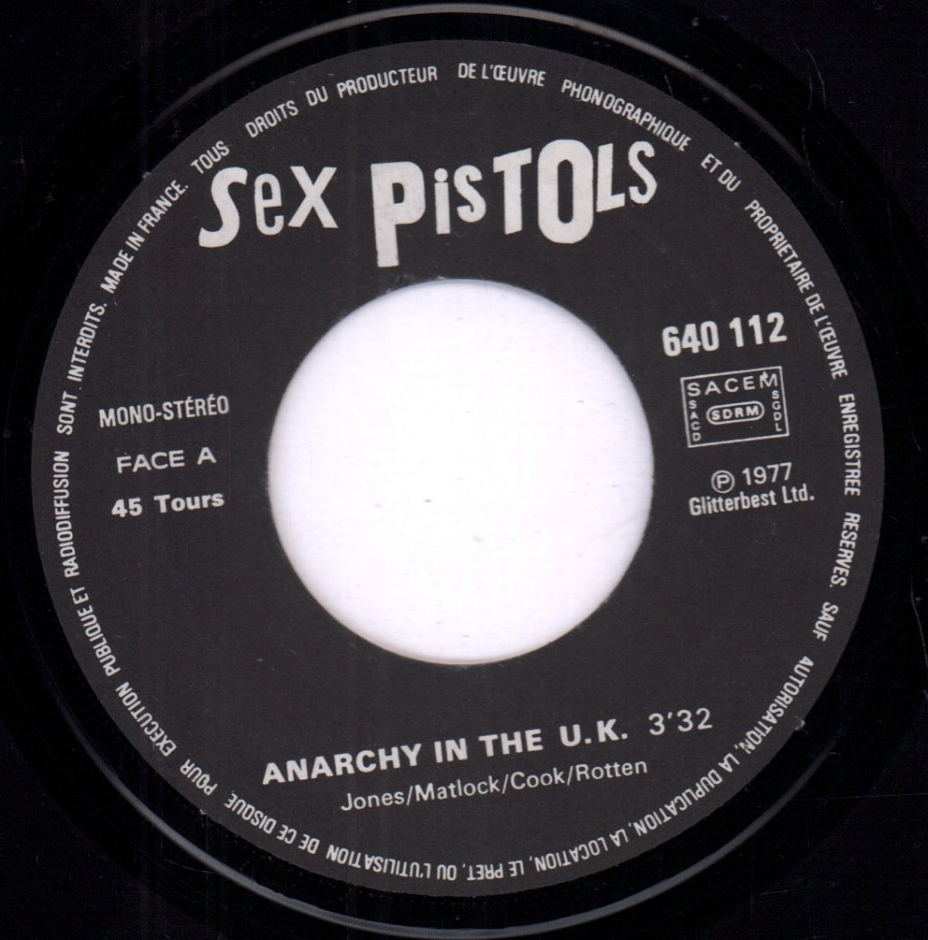 Sex Pistols - Anarchy In The Uk - 7 Inch
