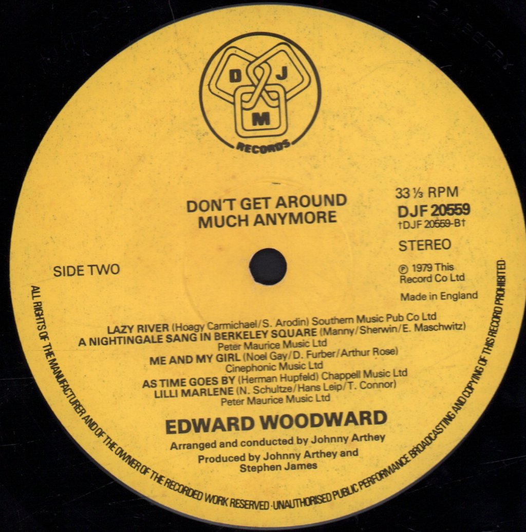 Edward Woodward - Don't Get Around Much Anymore - Lp