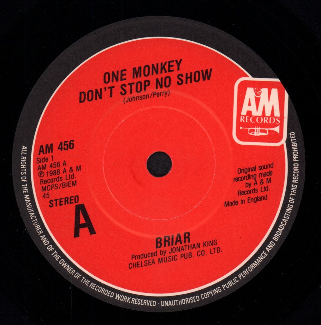 Briar - One Monkey Don't Stop No Show - 7 Inch
