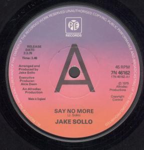 Jake Sollo - Say No More - 7 Inch