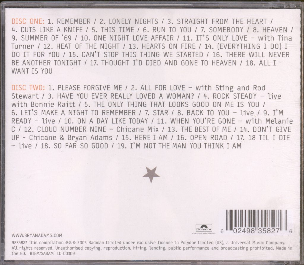 Bryan Adams - Anthology - Double Cd