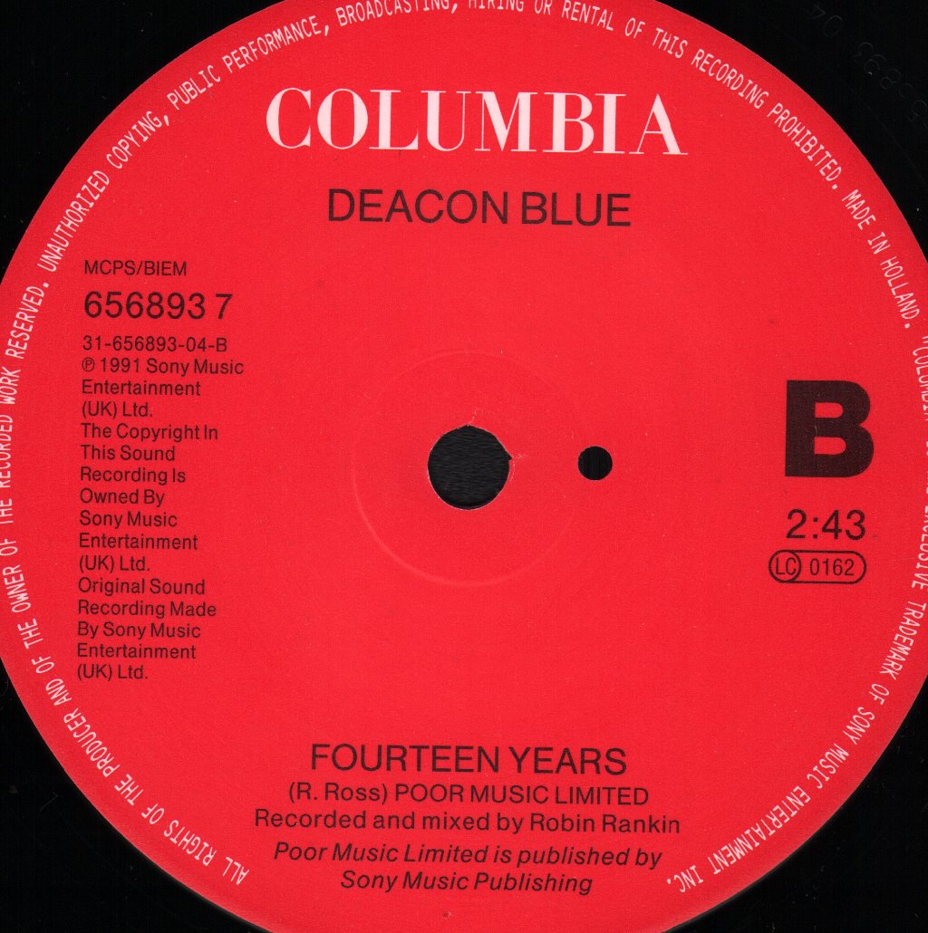 Deacon Blue - Your Swaying Arms - 7 Inch