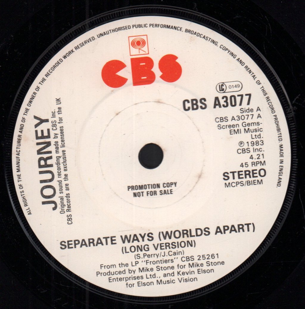 Journey - Separate Ways (Worlds Apart) - 7 Inch