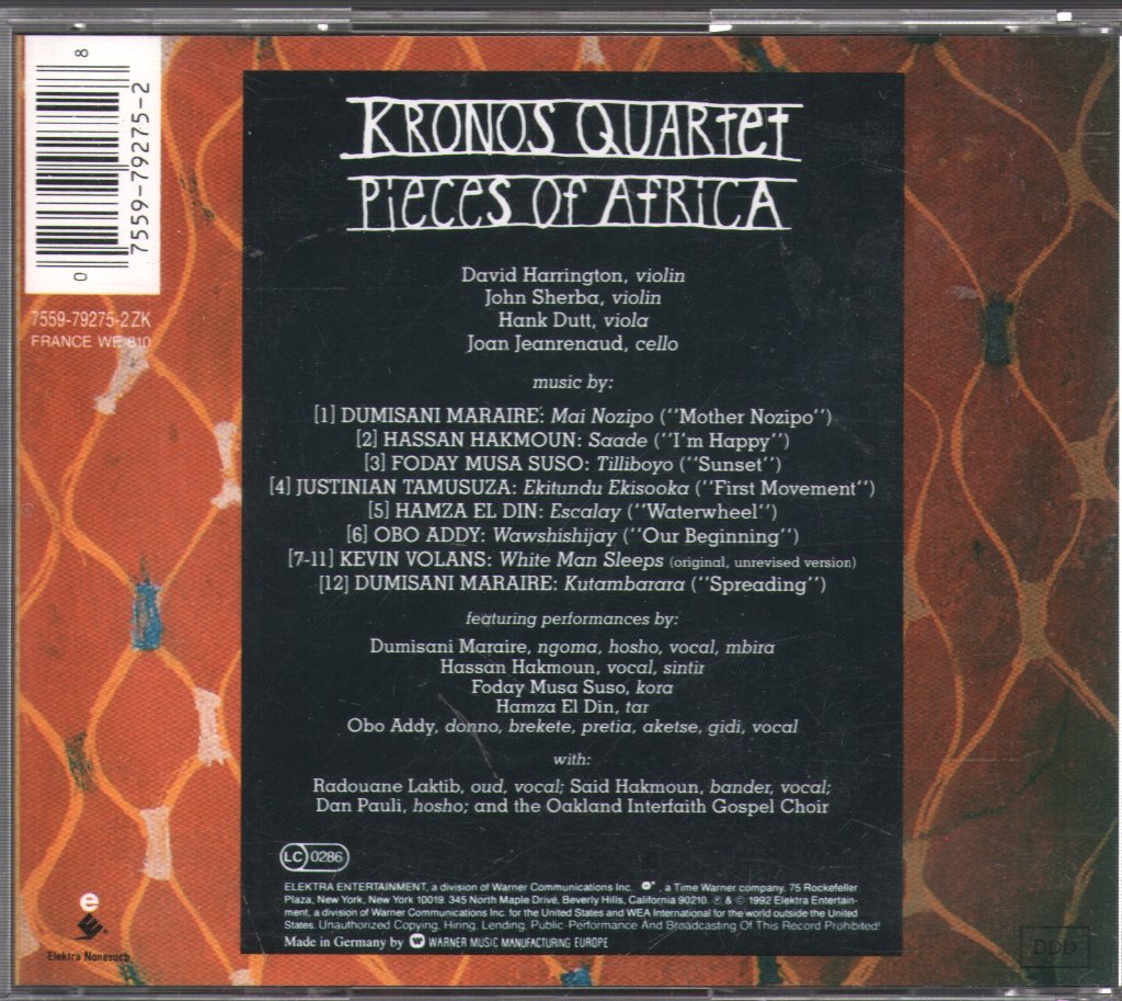 Kronos Quartet - Pieces Of Africa - Cd