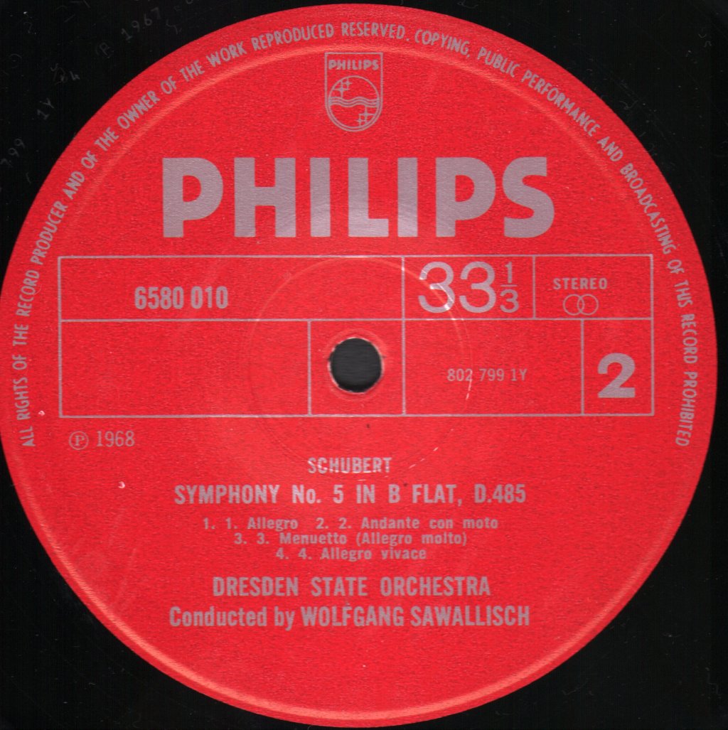 Dresden State Orchestra / Wolfgang Sawallisch - Schubert - Symphony No. 8 "Unfinished" / Symphony No. 5 - Lp