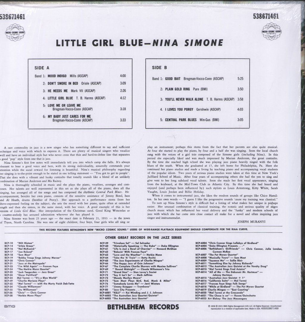 Nina Simone - Little Girl Blue - Lp