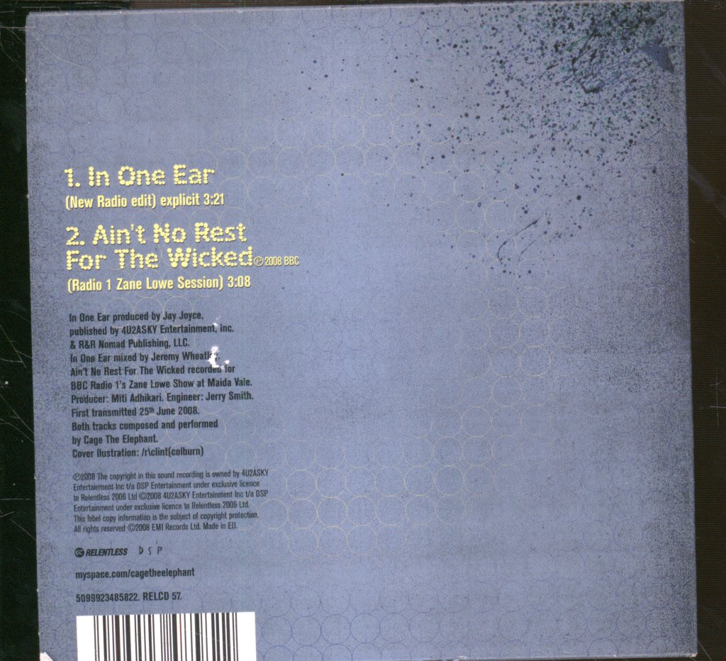 Cage The Elephant - In One Ear - Cd