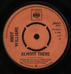 Andy Williams - On The Street Where You Live - 7 Inch
