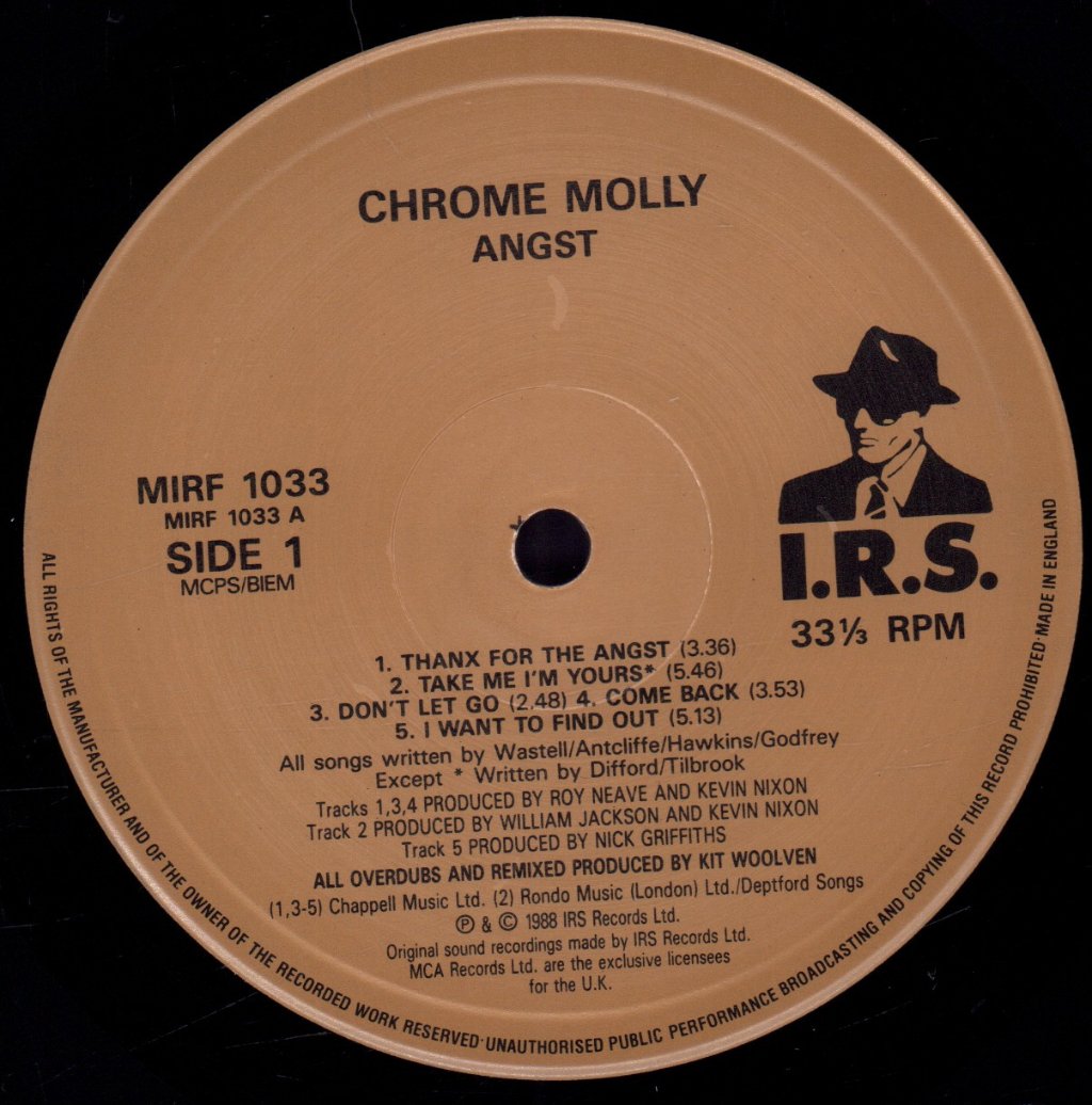 Chrome Molly - Angst - Lp