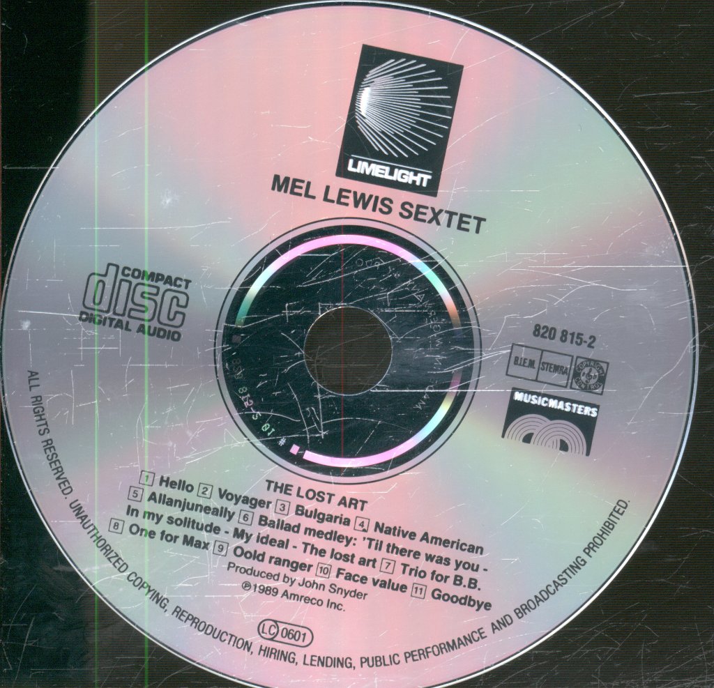 Mel Lewis Sextet - Lost Art - Cd