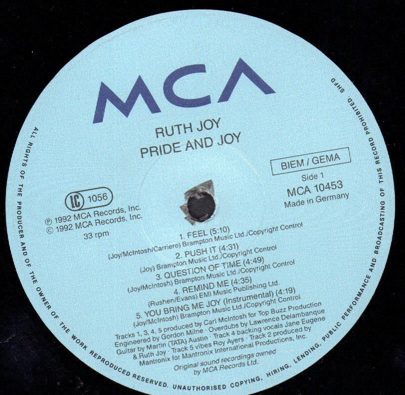 Ruth Joy - Pride And Joy - Lp