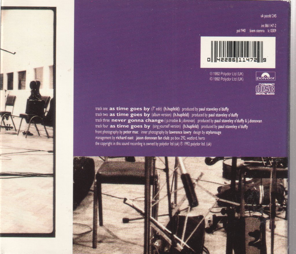 Jason Donovan - As Time Goes By - Cd
