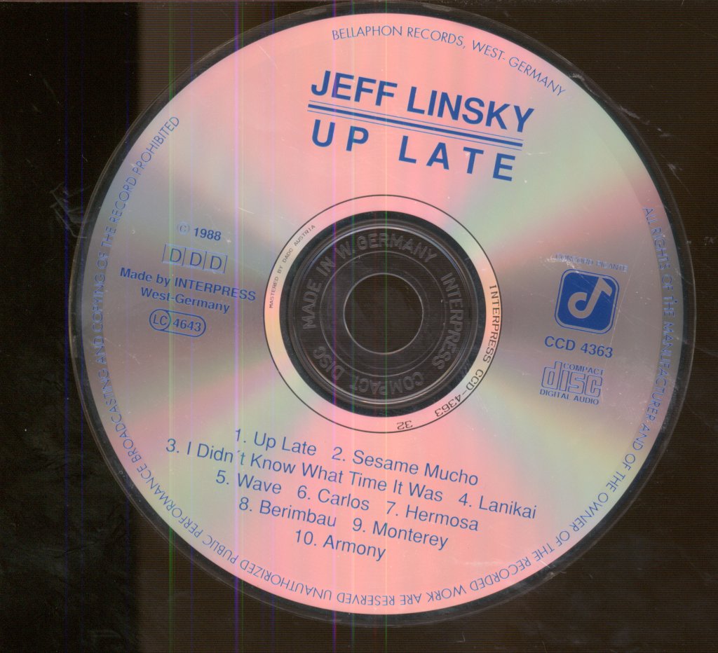 Jeff Linsky - Up Late - Cd